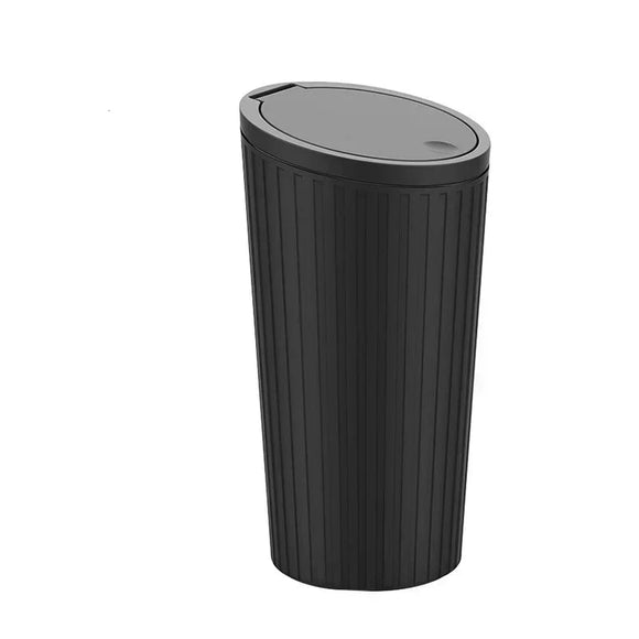 NNEOBA 3Pcs Mini Car Trash Bin–Compact Auto Garbage Container Black