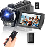 NNEOBA Digital HD Camera with Rotating Screen with 32G Card Black