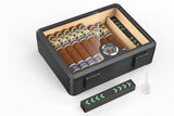 Cedar Wood Cigar Humidor with Glass Top and Hygrometer