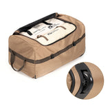 NNEOBA Camping Trolley Storage Bag 80L Duffel with Wheels Brown