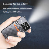 NNEOBA FM Mini Radio with Dual Antenna Black