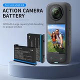 NNEOBA High Capacity Battery and Fast Charger Hub for Insta360 X4