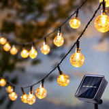 6.5M 30-LED Solar Crystal Fairy String Lights Warm White