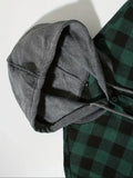 NNEOBA Men's Plaid Hooded Long Sleeve Shirt