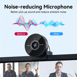 NNEOBA 4K Autofocus USB Webcam Portable Camera Black