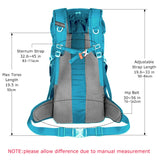 NNEOBA 50L Hiking Backpack with Rain Cover Waterproof Rucksack Blue