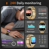 NNEOBA HD Display Smart Watch Fitness Tracker Gold