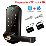 NNEOBA Smart Fingerprint Door Lock with App Control & IC Cards (Waterproof)