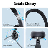 NNEOBA Wired USB Headset with Noise-Cancelling Microphone