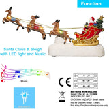 Santa Claus Sleigh with Reindeer LED Decoration