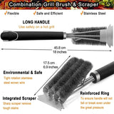 NNEOBA 2PCS Grill Brush Scraper Silver