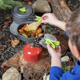 NNEOBA 9-Piece Camping Cookware Set Green