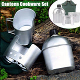 NNEOBA 4-Piece Military Cookware Set Silver