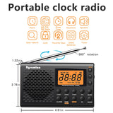 NNEOBA Shortwave Radio with Digital Display Black