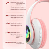 NNEOBA Wireless Cat Ears Headphone Pink
