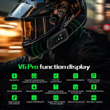 NNEOBA 1200M Bluetooth Motorcycle Helmet Intercom Headset