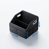 NNEOBA PU Leather Car Trunk Organizer Folding & Collapsible Cargo Storage Box Black