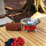 NNEOBA Windproof Mini Folding Camping Gas Stove Red