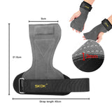 NNEOBA Cowhide Gym Gloves Grip Belt