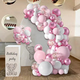 NNEOBA Mesmerizing Macaron Pink Balloon Garland Arch Kit - Style 1 (125 Pieces)