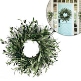 NNEOBA Artificial Green Olive Wreath for All-Year Decor