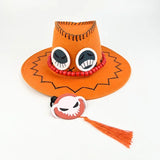 Portgas D. Ace Anime Cosplay Cowboy Hat Unisex Adult