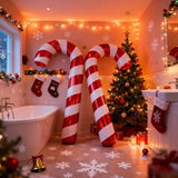 2pcs Extra-Large Red & White Striped Candy Cane Balloons