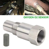 NNEOBA 2PCS O2 Sensor Spacer Adapter–M18x1.5 Catalyst CEL Fix Silver