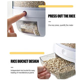 NNEOBA Rotating Rice Beans Grain Storage Container