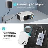 NNEOBA Mini Portable LED Projector White