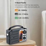 NNEOBA Rechargeable High-Sensitivity Radio Black