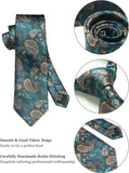 100% Silk Paisley Floral Men's Tie Set