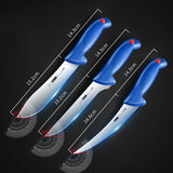 NNEOBA 3-Piece Stainless Steel Boning Knife Set Precision Kitchen Knives Blue