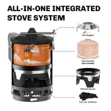 NNEOBA All-in-One Camping Stove with Piezo Ignition Black