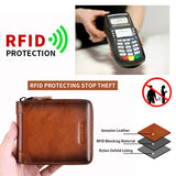Men's Genuine Leather All-in-One Zipper Wallet