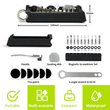 NNEOBA Magnetic Frame Tool Box Inner Storage Bag with Wrench Black