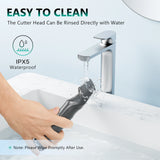 NNEOBA Electric Body Hair Trimmer IPX5 Waterproof Groomer Clipper Black