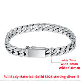 Silver 8mm Cuban Link Bracelet – Classic Punk Style Jewelry for Men