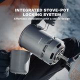 NNEOBA Camping Gas Stove with Pot Burner Grey