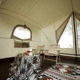NNEOBA Camping Glamping Cotton Tent 3-Person Double-Layer Waterproof Tent Ivory