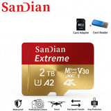 2TB MicroSD TF Memory Card V30 C10 Flash Memory Card