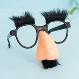 Black Halloween Party Glasses with Eyelashes, Nose & Beard