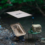 NNEOBA Sunshade Awning Folding Chair Set Khaki