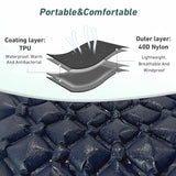 NNEOBA Inflatable Camping Sleeping Pad Nylon Air Mattress Blue