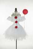 Women's Halloween Clown Cosplay Costume with Skirt