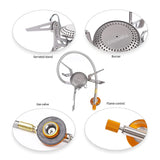 NNEOBA Titanium Blade 2 Camping Gas Stove Silver