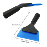 Window & Car Ice Scraper with Spare Rubber Blade – Glass Squeegee, Snow Shovel & Water Wiper Cleaning Tool