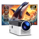 NNEOBA Smart Projector 8K Supported 1080P White