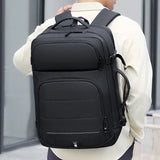 NNEOBA Expandable 17-Inch Laptop Backpack for Men 11 Pockets Black