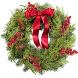 Artificial Pine Branches with Red Berries 10Pcs